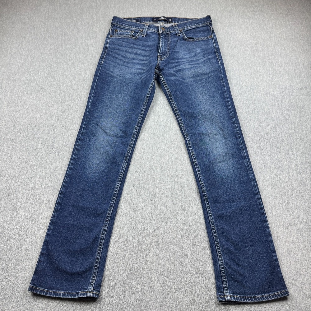 Hollister Co. Jeans Mens 30x31 Blue Slim Straight Workwear Denim Pants Cotton